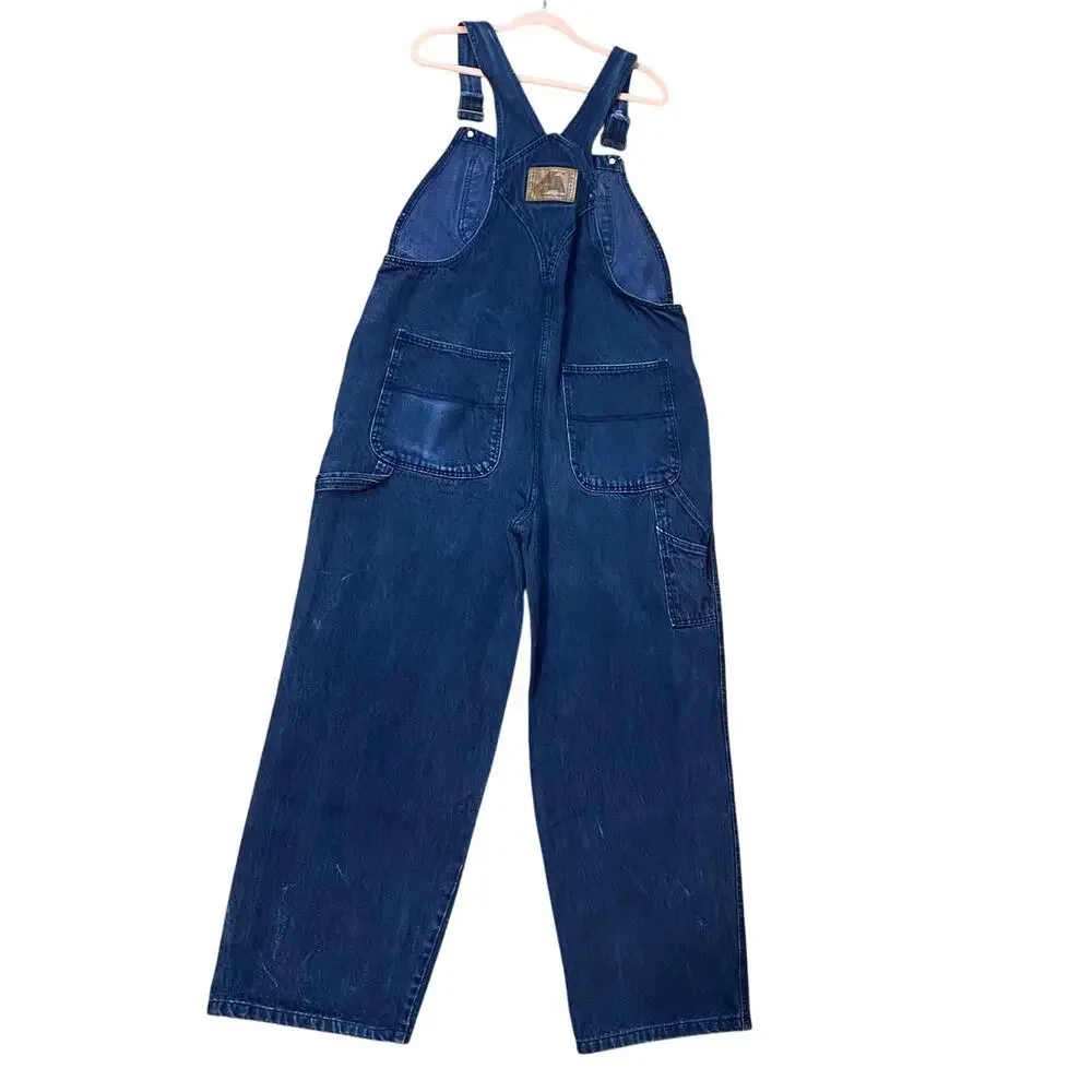 Vintage LA Gate Jeans Denim Overalls XL 32 Made in Taiwan 100% Cotton